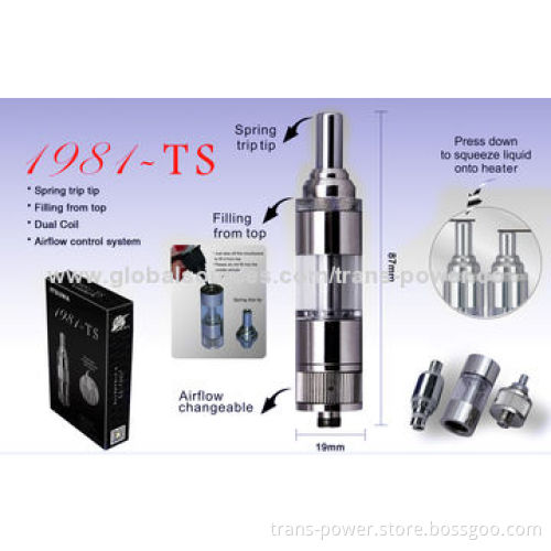 China Supplier Spring Drip Tip Detachable E Cigarette, Bottom Coil Protank Itsuwa 1981 TS, OEM